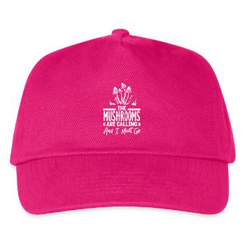 Die Pilze Rufen Und Ich Muss Gehen Pilzsammler - Kinder Basecap - Fuchsia - Vorne