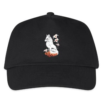 Fox Lover Woodland Flowers Art Foxes Cute Fox - Kids’ Baseball Cap - black - Front