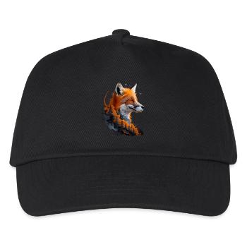 Fox Lover Woodland Flowers Art Foxes Cute Fox - Kids’ Baseball Cap - black - Front