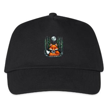 Fox Lover Woodland Flowers Art Foxes Cute Fox - Kids’ Baseball Cap - black - Front