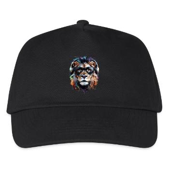 Lion Lover Wildlife Safari Art Lion Colorful - Kids’ Baseball Cap - black - Front