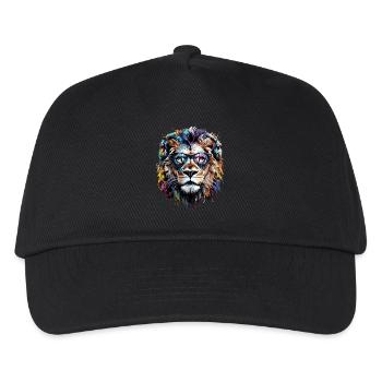 Lion Lover Wildlife Safari Art Lion Colorful - Kids’ Baseball Cap - black - Front