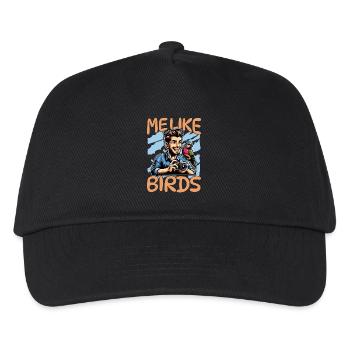 Bird Photography Me Like Birds Ornithology Birding - Kids’ Baseball Cap - black - Front