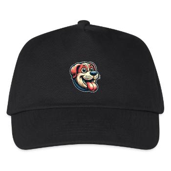Hund - Kinder Basecap - Schwarz - Vorne