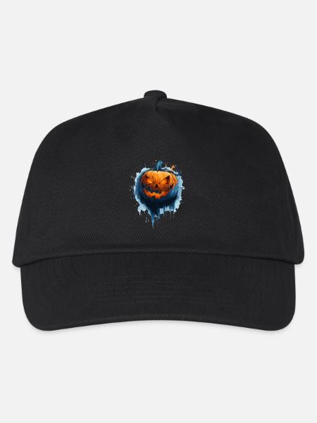 Halloween Geschenk Frauen Kürbis Männer Kinder - Kinder Basecap - Schwarz