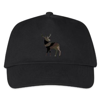 Hirsch - Kinder Basecap - Schwarz - Vorne