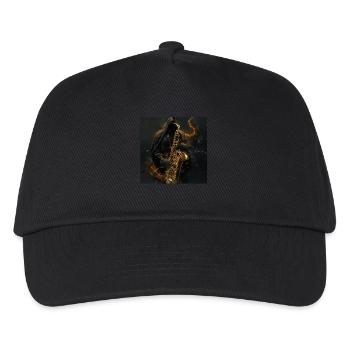Saxophon - Kinder Basecap - Schwarz - Vorne