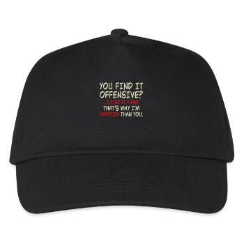 Do you find it offensive? I think it's funny - Kids’ Baseball Cap - black - Front