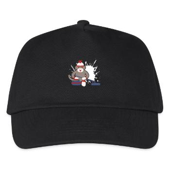 Sock Monkey Curling - Kids’ Baseball Cap - black - Front