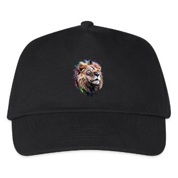 Lion Lover Wildlife Safari Art Lion Colorful - Kids’ Baseball Cap - black - Front