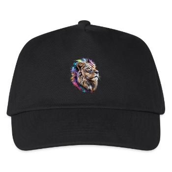 Lion Lover Wildlife Safari Art Lion Colorful - Kids’ Baseball Cap - black - Front