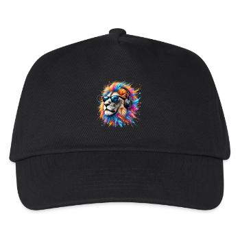 Lion Lover Wildlife Safari Art Lion Colorful - Kids’ Baseball Cap - black - Front