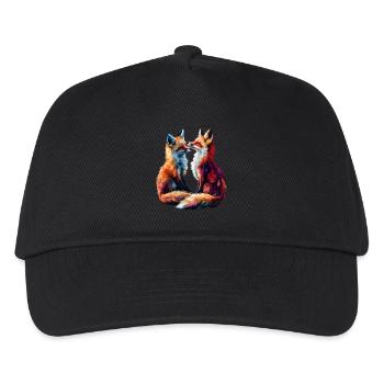 Drôle Renard Renard Art Animal Nature Animaux Animaux Sauvages - Casquette de baseball Enfant - noir - Devant