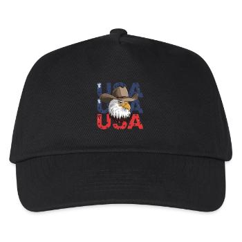 Aigle du drapeau américain des États-Unis pour les patriotes - Casquette de baseball Enfant - noir - Devant