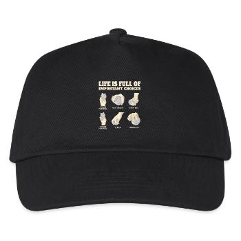 Life is full of important decisions - Kids’ Baseball Cap - black - Front