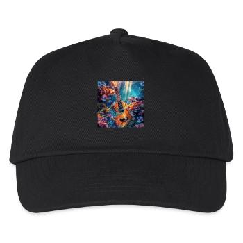 Ukulele - Kinder Basecap - Schwarz - Vorne
