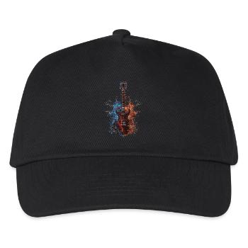 Gitarre - Kinder Basecap - Schwarz - Vorne