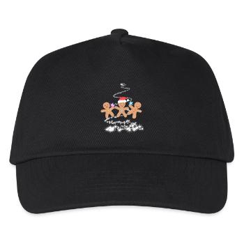 Lebkuchenmänner Weihnachten Lebkuchenmann süß - Kinder Basecap - Schwarz - Vorne