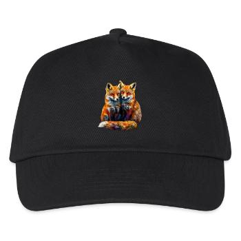 Drôle Renard Renard Art Animal Nature Animaux Animaux Sauvages - Casquette de baseball Enfant - noir - Devant