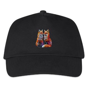 Drôle Renard Renard Art Animal Nature Animaux Animaux Sauvages - Casquette de baseball Enfant - noir - Devant