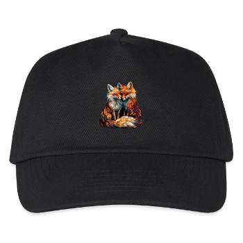 Drôle Renard Renard Art Animal Nature Animaux Animaux Sauvages - Casquette de baseball Enfant - noir - Devant