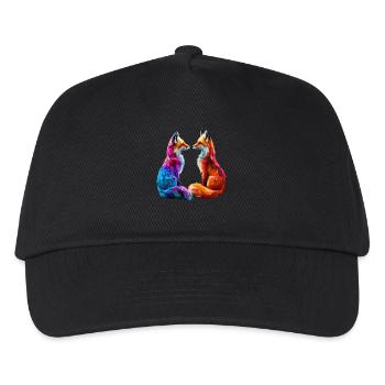 Drôle Renard Renard Art Animal Nature Animaux Animaux Sauvages - Casquette de baseball Enfant - noir - Devant
