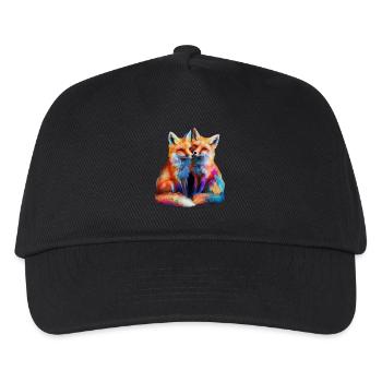 Drôle Renard Renard Art Animal Nature Animaux Animaux Sauvages - Casquette de baseball Enfant - noir - Devant