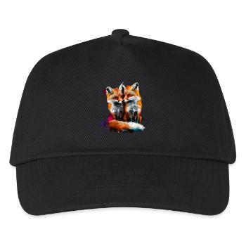 Drôle Renard Renard Art Animal Nature Animaux Animaux Sauvages - Casquette de baseball Enfant - noir - Devant