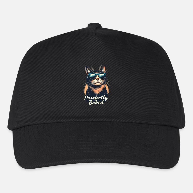 Chat parfaitement cuit Drôle de chat Dicton de chat - Casquette de baseball Enfant - noir