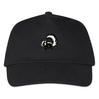 Stinktiere Stinktier - Kinder Basecap - Schwarz - Vorne