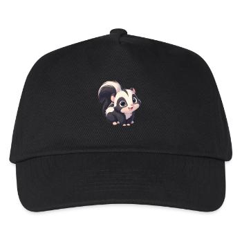 Stinktiere Stinktier - Kinder Basecap - Schwarz - Vorne