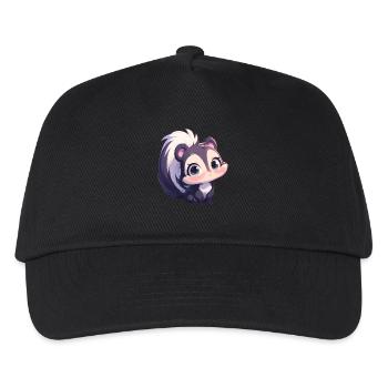 Stinktiere Stinktier - Kinder Basecap - Schwarz - Vorne