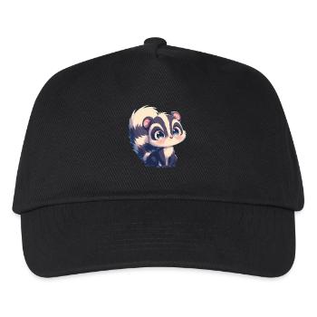 Stinktiere Stinktier - Kinder Basecap - Schwarz - Vorne