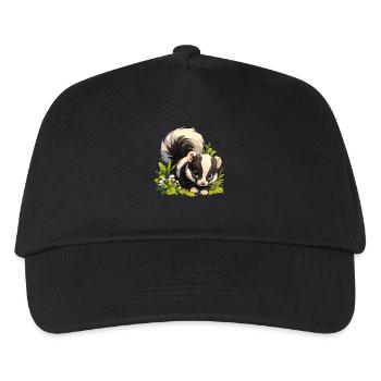 Stinktiere Stinktier - Kinder Basecap - Schwarz - Vorne