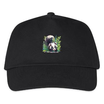 Stinktiere Stinktier - Kinder Basecap - Schwarz - Vorne