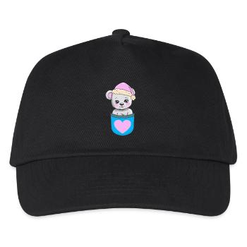 Teddybär Wichtel Zwerg Kinder Kind Bär Stofftier - Kinder Basecap - Schwarz - Vorne