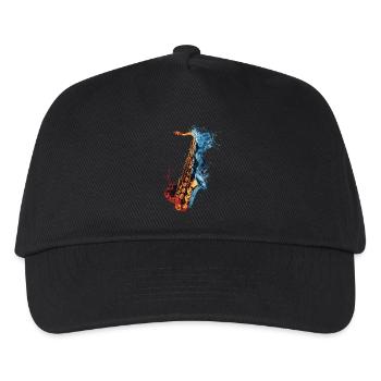 Saxophon - Kinder Basecap - Schwarz - Vorne