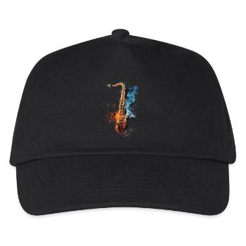 Saxophon - Kinder Basecap - Schwarz - Vorne