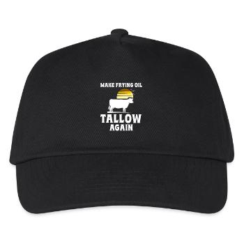 Make Frying Oil Tallow Again Retro Cow Silhouette - Kids’ Baseball Cap - black - Front