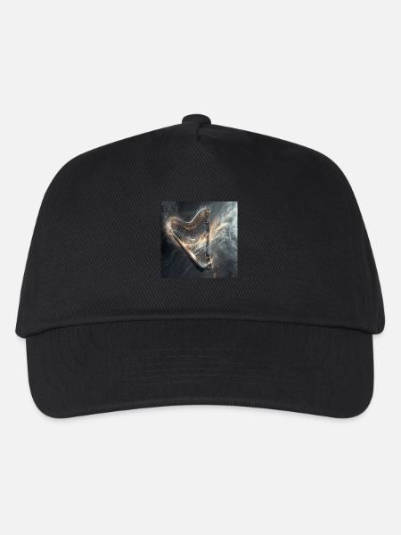Harfe - Kinder Basecap - Schwarz