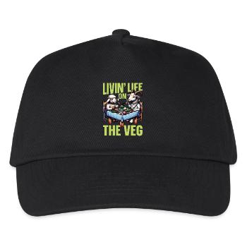 Vegetarian Livin' Life On The Veg Healthy Eating - Kids’ Baseball Cap - black - Front