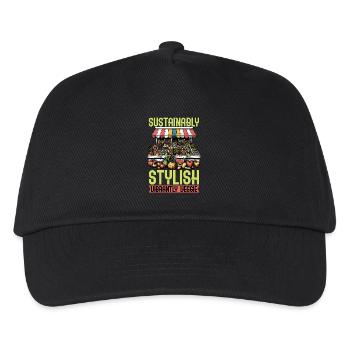 Végétarien Durablement élégant Véganisme vibrant - Casquette de baseball Enfant - noir - Devant