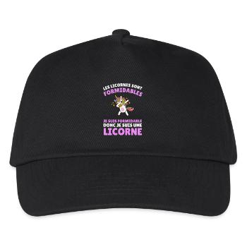Ich bin großartig, also bin ich ein Einhorn - Kinder Basecap - Schwarz - Vorne