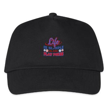 Life Is Simple Eat Sleep Play Poker - Kids’ Baseball Cap - black - Front
