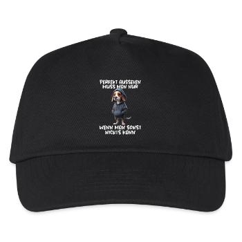 chien drôle disant amoureux des animaux chien drôle chien - Casquette de baseball Enfant - noir - Devant
