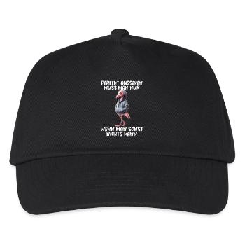 Lustiges Flamingo Spruch Tierliebhaber Funny Bird - Kinder Basecap - Schwarz - Vorne