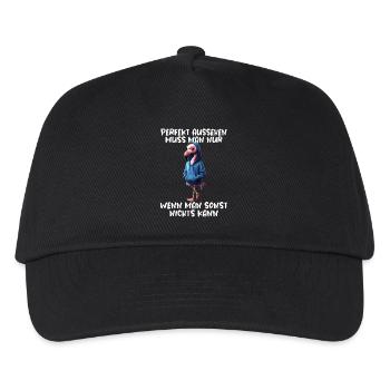 Lustiges Flamingo Spruch Tierliebhaber Funny Bird - Kinder Basecap - Schwarz - Vorne