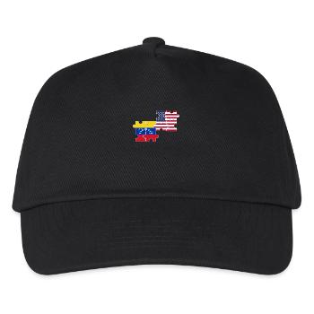Venezuela Usa Flagge Amerikanischer - Kinder Basecap - Schwarz - Vorne