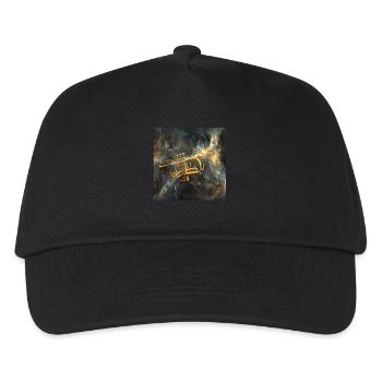 Trompete - Kinder Basecap - Schwarz - Vorne