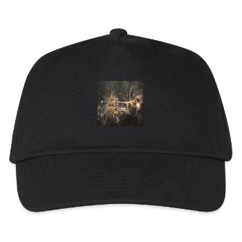 Trompete - Kinder Basecap - Schwarz - Vorne